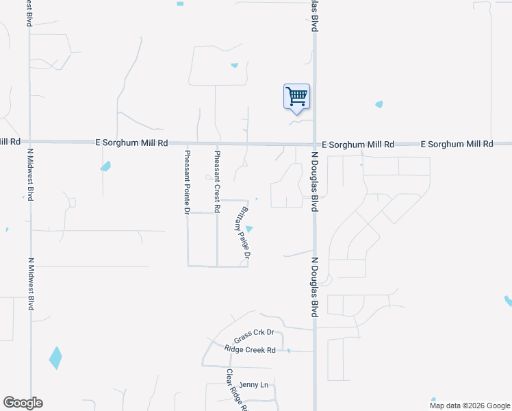 map of restaurants, bars, coffee shops, grocery stores, and more near 5156 Brittany Paige Drive in Edmond