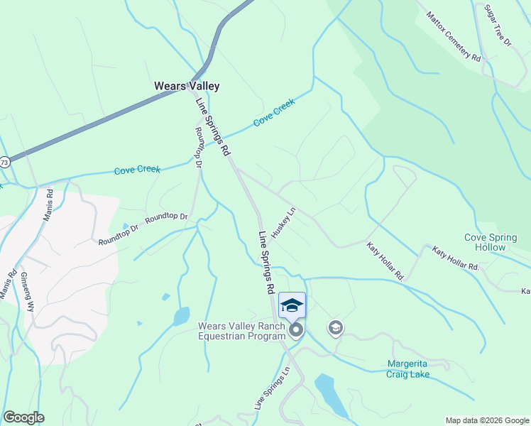 map of restaurants, bars, coffee shops, grocery stores, and more near 3357 Line Springs Road in Sevierville