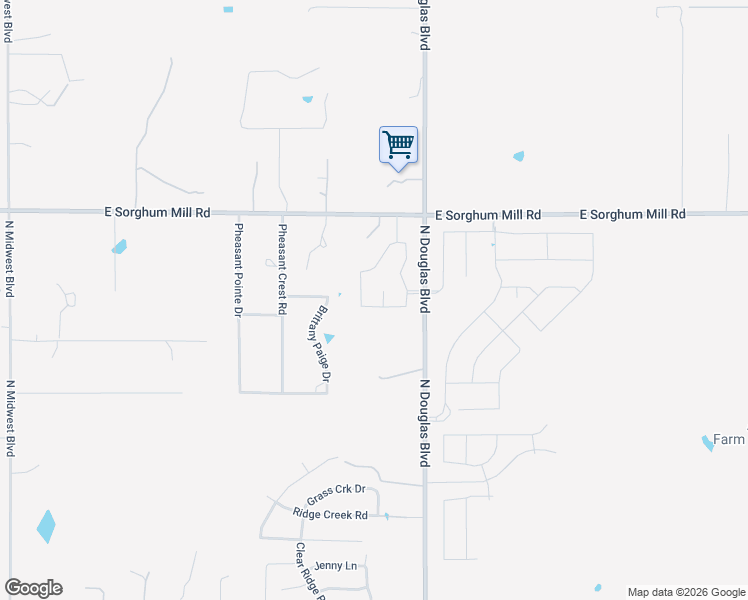 map of restaurants, bars, coffee shops, grocery stores, and more near 5156 Brittany Paige Drive in Edmond