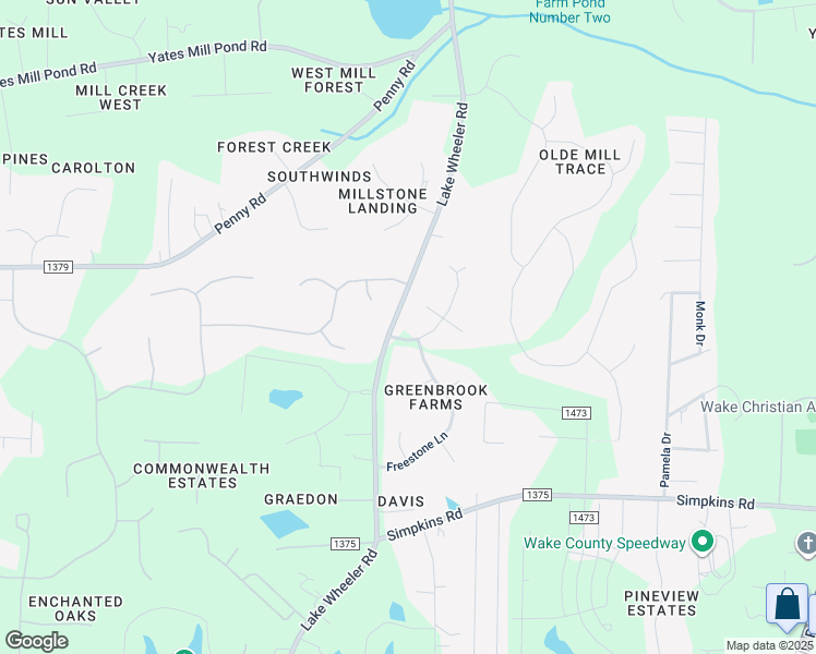 map of restaurants, bars, coffee shops, grocery stores, and more near 2604 Whippletree Drive in Raleigh