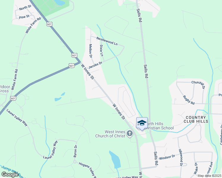 map of restaurants, bars, coffee shops, grocery stores, and more near 3270 West Innes Street in Salisbury