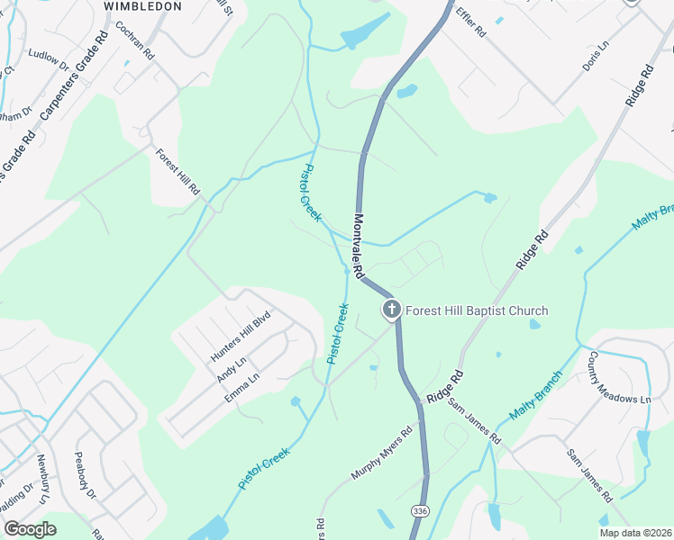 map of restaurants, bars, coffee shops, grocery stores, and more near 2709 Montvale Road in Maryville