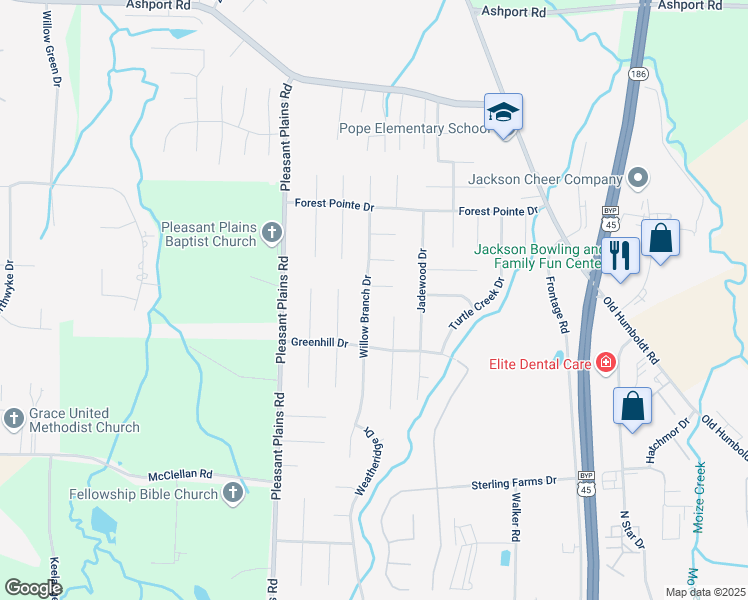 map of restaurants, bars, coffee shops, grocery stores, and more near 37 Cotton Blossom Cove in Jackson