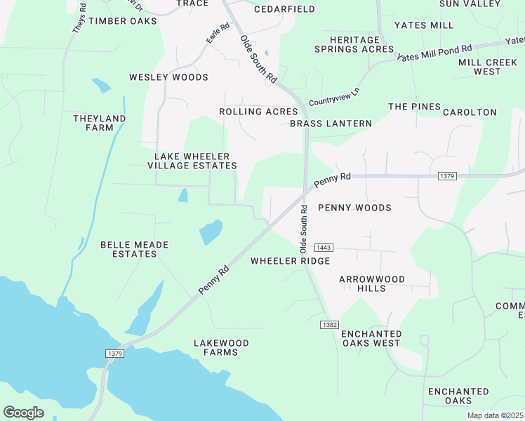 map of restaurants, bars, coffee shops, grocery stores, and more near 5900 Donnybrook Drive in Raleigh