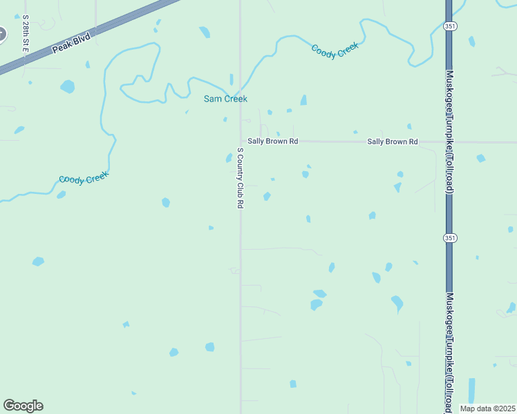 map of restaurants, bars, coffee shops, grocery stores, and more near 3500 South Country Club Road in Muskogee