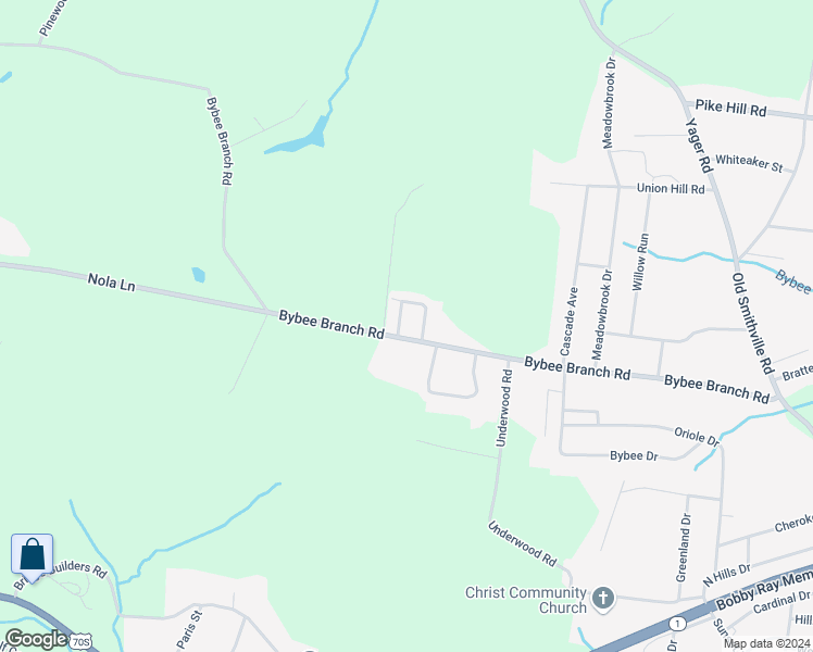 map of restaurants, bars, coffee shops, grocery stores, and more near 173 Bybee Woods Drive in McMinnville