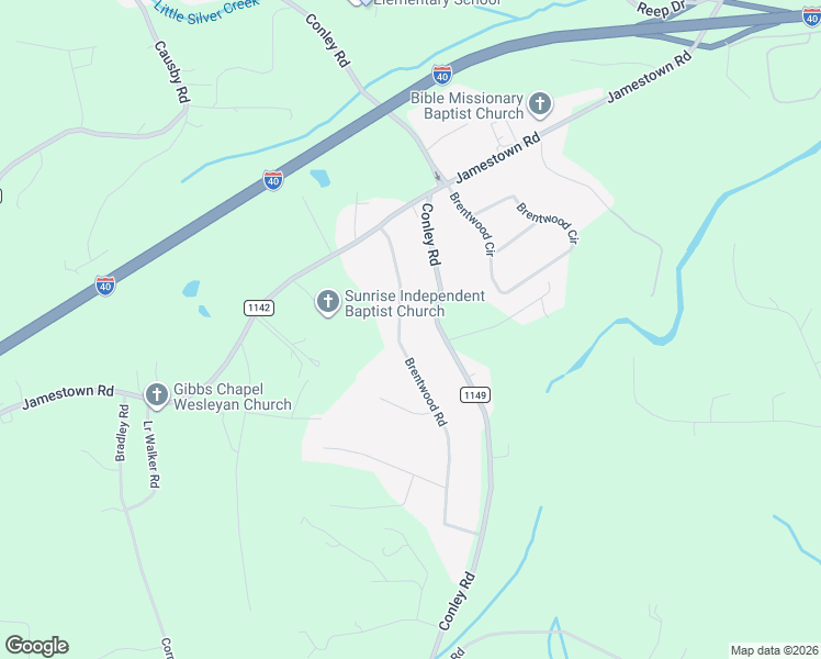 map of restaurants, bars, coffee shops, grocery stores, and more near 524 Conley Road in Morganton