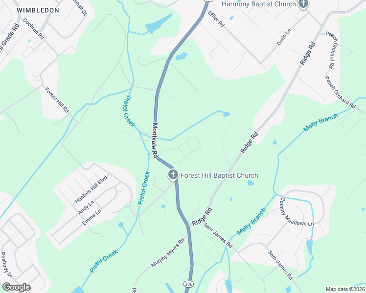 map of restaurants, bars, coffee shops, grocery stores, and more near 2712 Montvale Road in Maryville