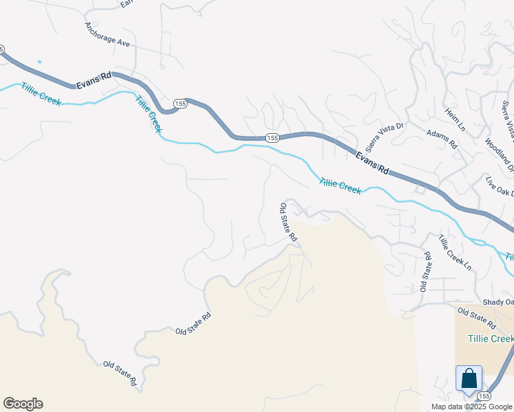 map of restaurants, bars, coffee shops, grocery stores, and more near 245 Mountain Shadow Road in Wofford Heights