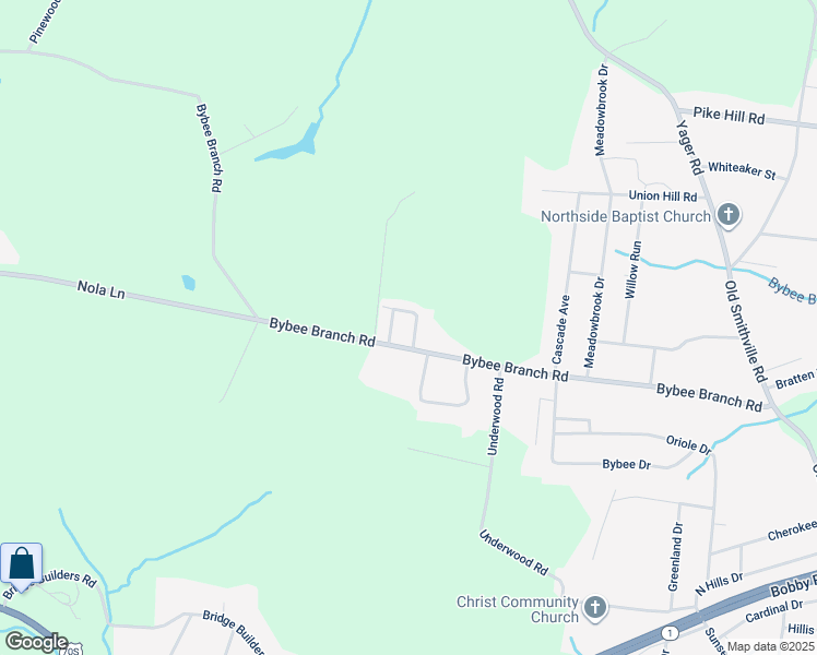 map of restaurants, bars, coffee shops, grocery stores, and more near 47 Bybee Woods Drive in McMinnville