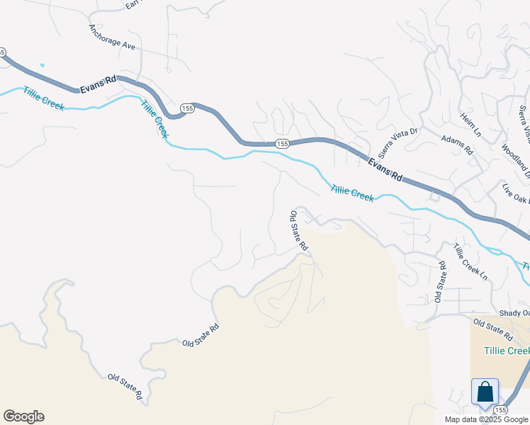 map of restaurants, bars, coffee shops, grocery stores, and more near 245 Mountain Shadow Road in Wofford Heights