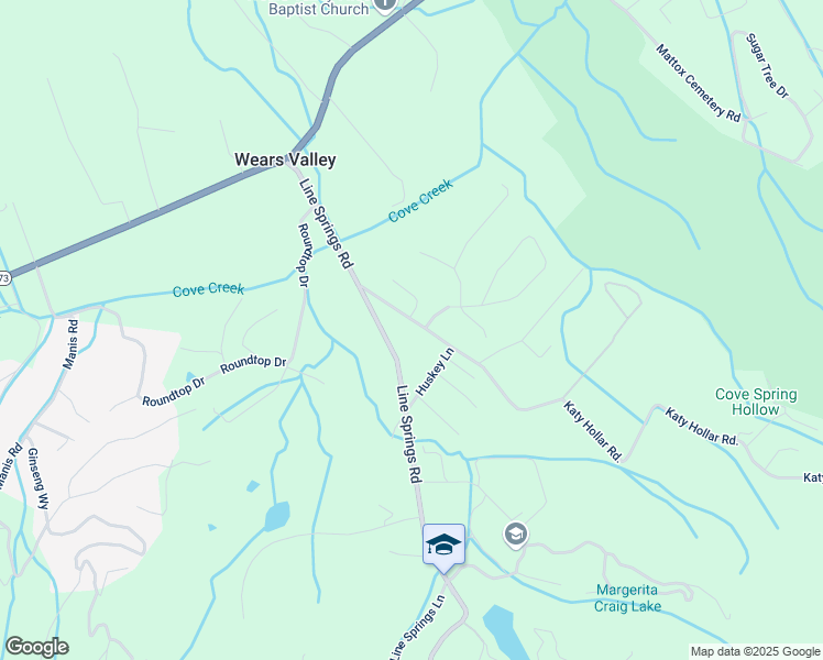 map of restaurants, bars, coffee shops, grocery stores, and more near 3955 Katy Hollar Road in Pigeon Forge