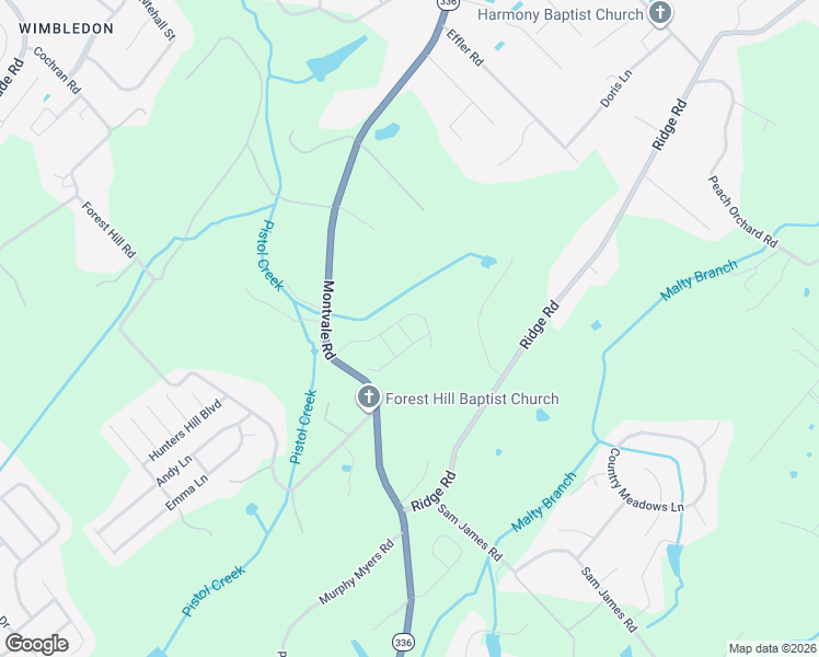 map of restaurants, bars, coffee shops, grocery stores, and more near 2712 Montvale Road in Maryville