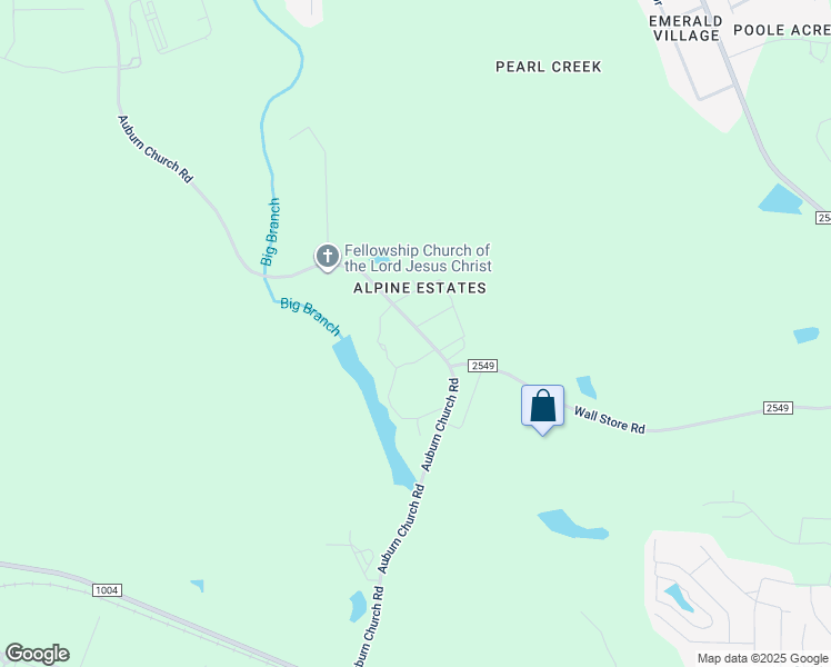 map of restaurants, bars, coffee shops, grocery stores, and more near 4920 Auburn Church Road in Garner