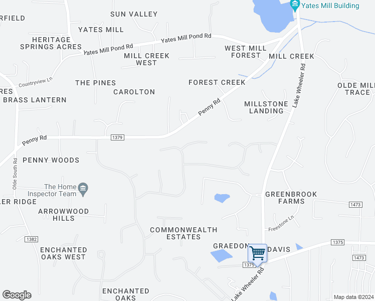 map of restaurants, bars, coffee shops, grocery stores, and more near 5333 Blue Sage Drive in Raleigh