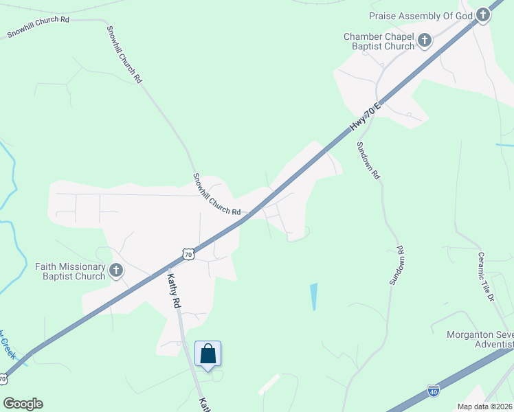 map of restaurants, bars, coffee shops, grocery stores, and more near 1414 U.S. 70 in Morganton