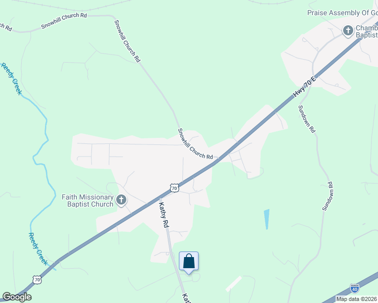 map of restaurants, bars, coffee shops, grocery stores, and more near 3935 Snowhill Church Road in Morganton