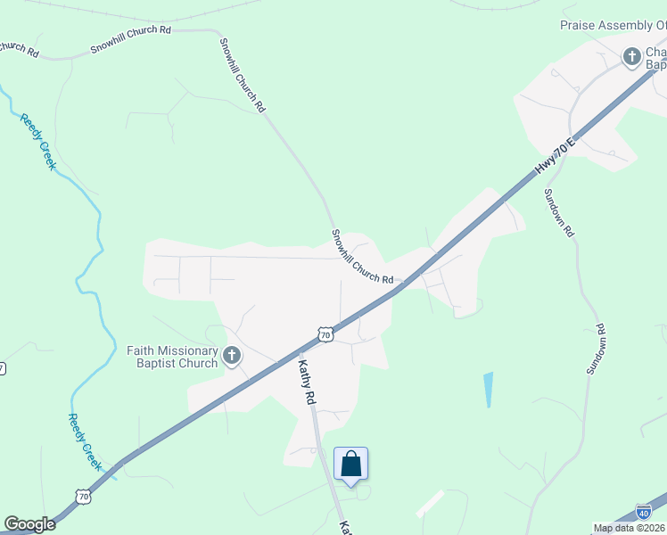 map of restaurants, bars, coffee shops, grocery stores, and more near 3935 Snowhill Church Road in Morganton
