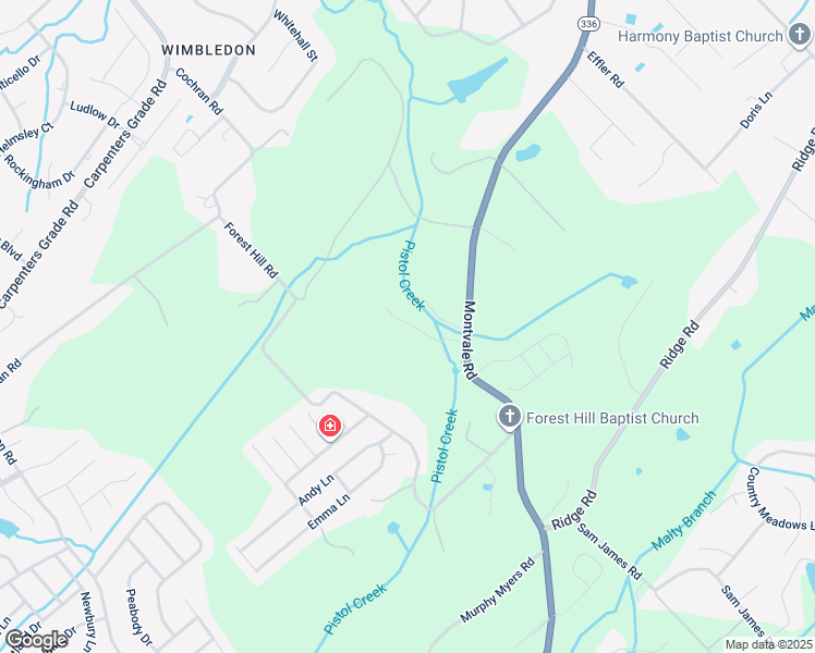 map of restaurants, bars, coffee shops, grocery stores, and more near 1606 Montvale Road in Maryville