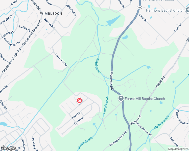 map of restaurants, bars, coffee shops, grocery stores, and more near 1606 Montvale Road in Maryville