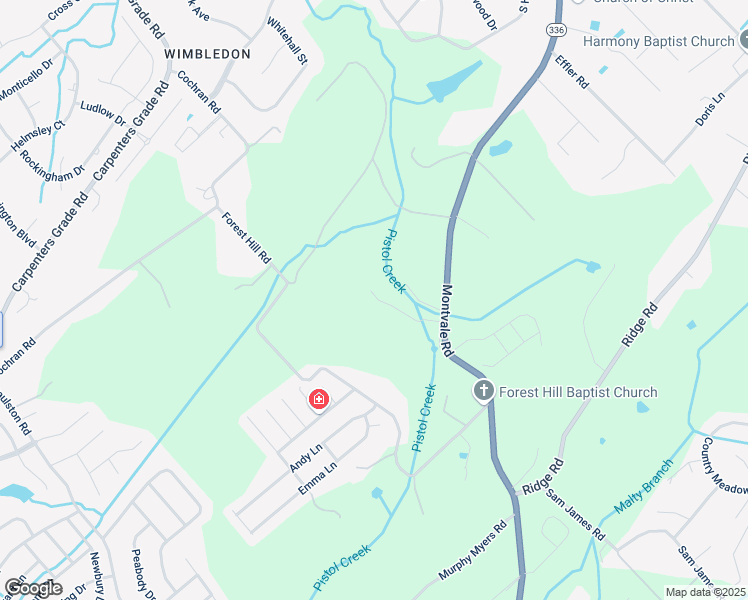 map of restaurants, bars, coffee shops, grocery stores, and more near 1606 Montvale Road in Maryville