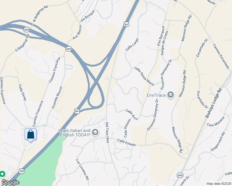 map of restaurants, bars, coffee shops, grocery stores, and more near 335 Calle Sierpe in Santa Fe
