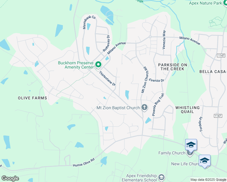 map of restaurants, bars, coffee shops, grocery stores, and more near 1911 Kings Knot Court in Apex