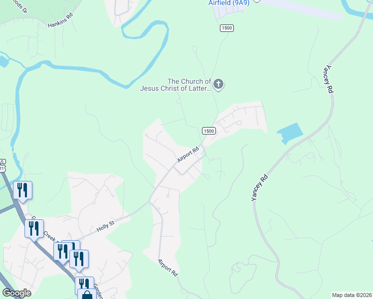 map of restaurants, bars, coffee shops, grocery stores, and more near 1969 Airport Road in Marion