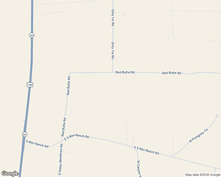 map of restaurants, bars, coffee shops, grocery stores, and more near 1462 Red Butte Road in Williams