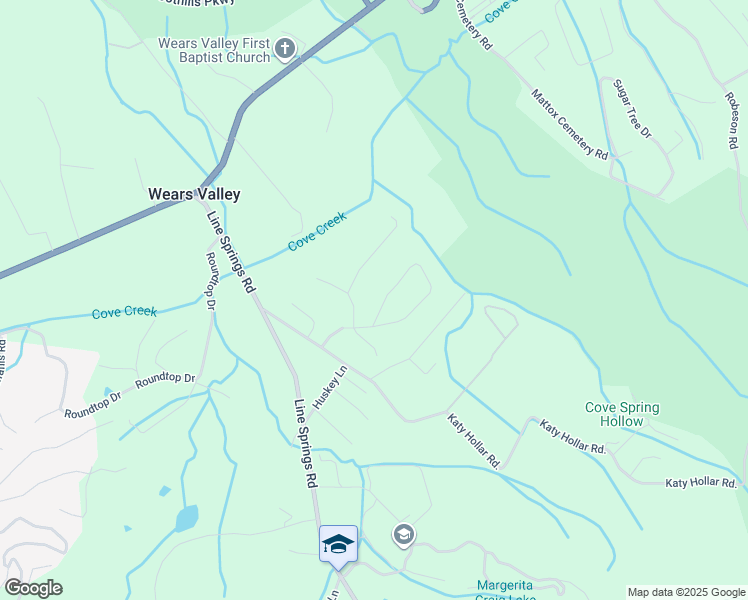 map of restaurants, bars, coffee shops, grocery stores, and more near 3576 Deer Field Circle in Sevierville