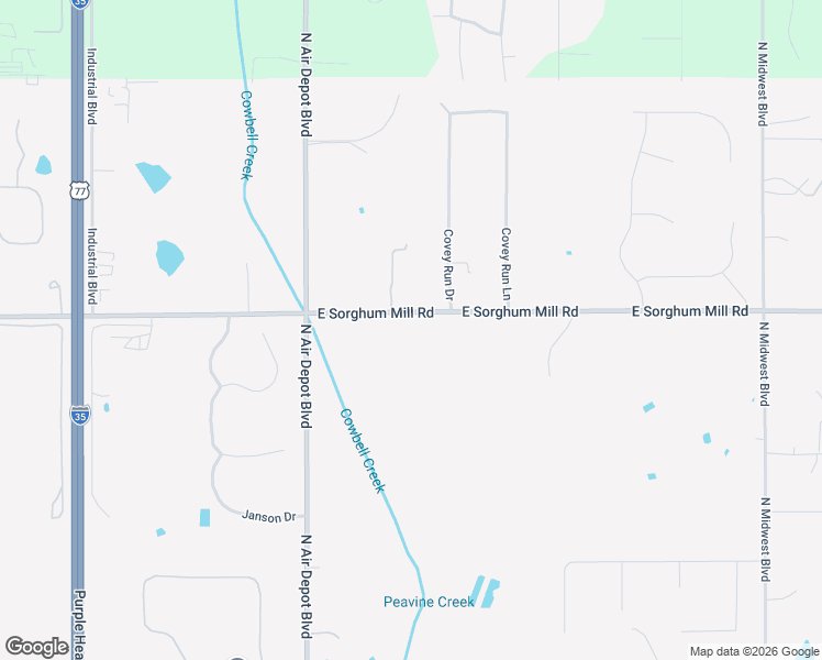 map of restaurants, bars, coffee shops, grocery stores, and more near 5941 East Sorghum Mill Road in Edmond