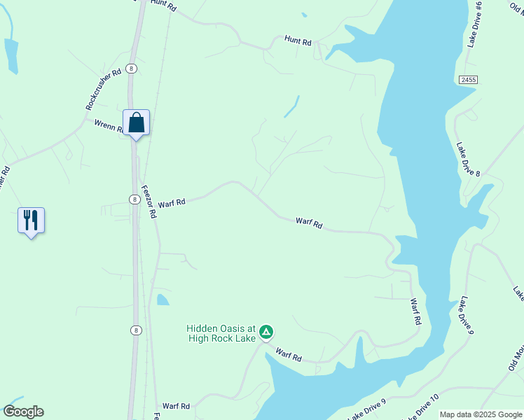 map of restaurants, bars, coffee shops, grocery stores, and more near 589 Warf Road in Lexington