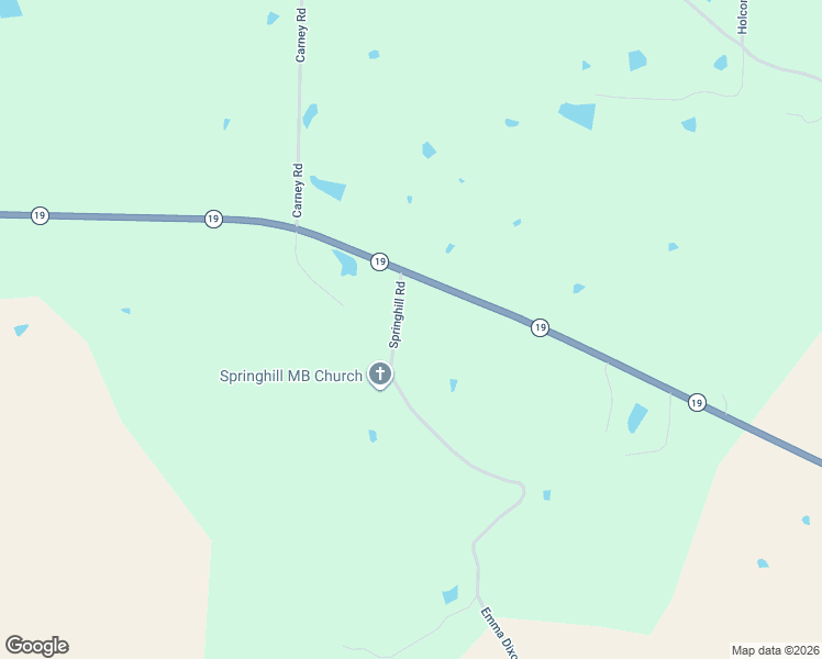 map of restaurants, bars, coffee shops, grocery stores, and more near 130 Springhill Road in Ripley