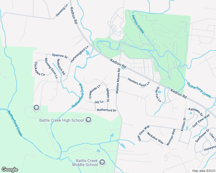 map of restaurants, bars, coffee shops, grocery stores, and more near 128 Megan Street in Spring Hill