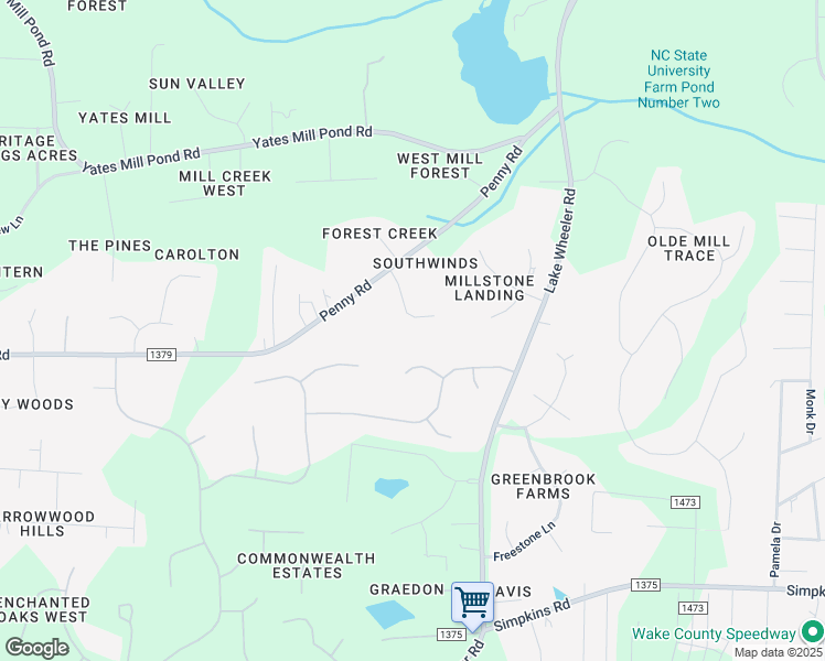 map of restaurants, bars, coffee shops, grocery stores, and more near 4920 Kundinger Court in Raleigh