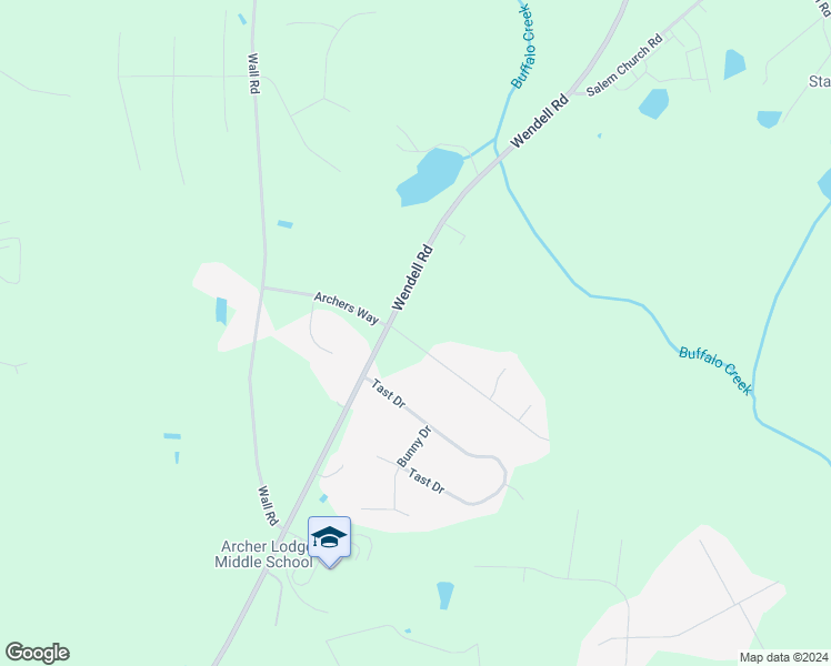 map of restaurants, bars, coffee shops, grocery stores, and more near 63 Autumn Ridge Drive in Wendell