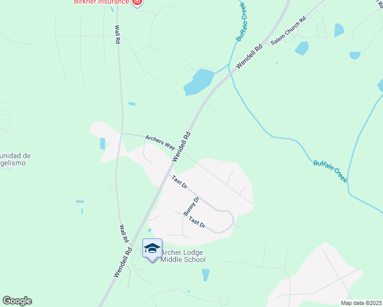 map of restaurants, bars, coffee shops, grocery stores, and more near 63 Autumn Ridge Drive in Wendell