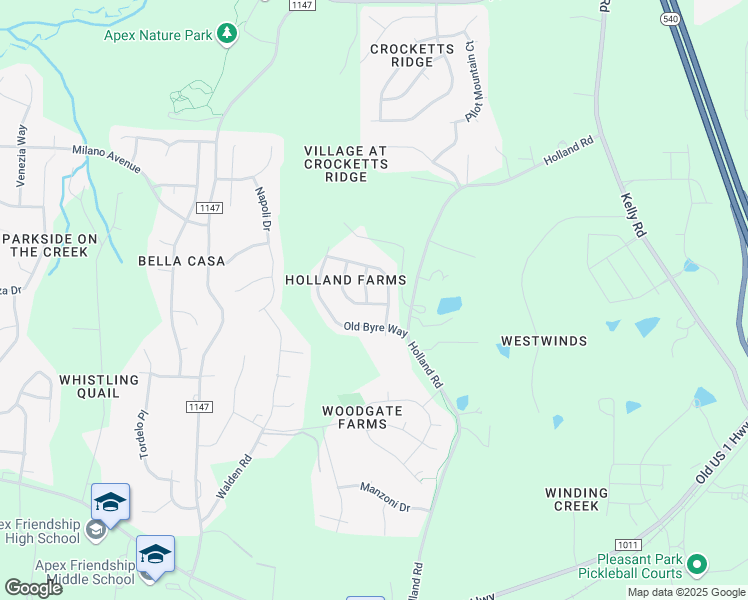 map of restaurants, bars, coffee shops, grocery stores, and more near 1953 Post Rail Lane in Apex