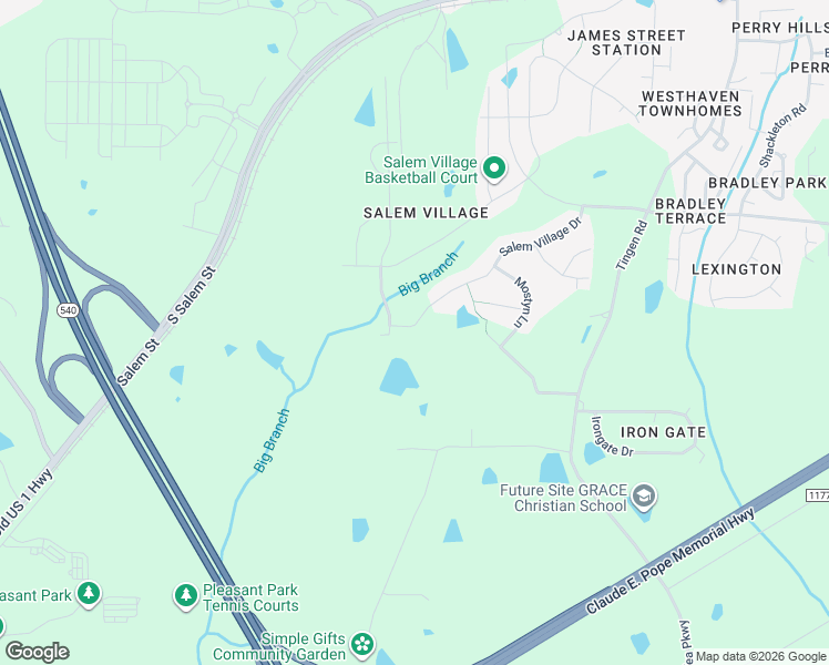 map of restaurants, bars, coffee shops, grocery stores, and more near 1665 Salem Village Drive in Apex