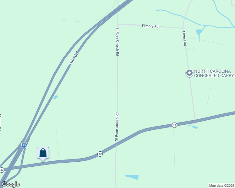 map of restaurants, bars, coffee shops, grocery stores, and more near State Road 1154 in Wilson