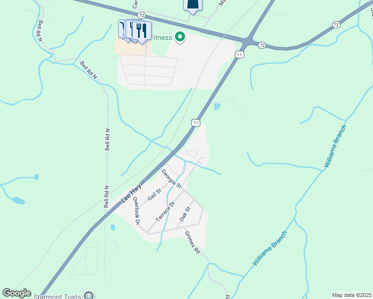 map of restaurants, bars, coffee shops, grocery stores, and more near 1200 Willington Manor in Loudon