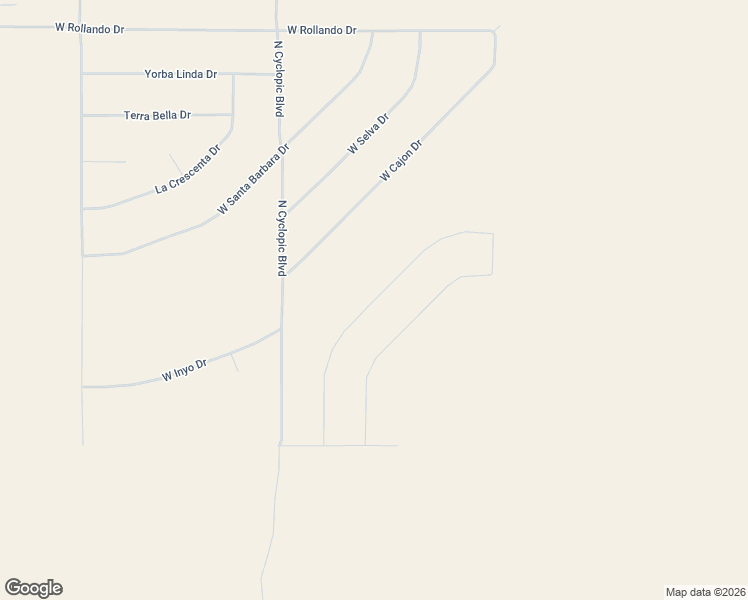 map of restaurants, bars, coffee shops, grocery stores, and more near North La Puente Drive in Mohave County