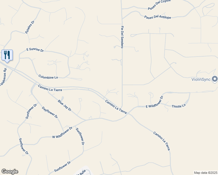 map of restaurants, bars, coffee shops, grocery stores, and more near 6 Cosmos Circle in Santa Fe