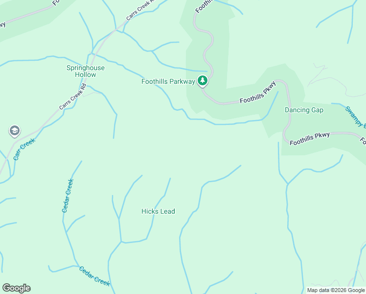 map of restaurants, bars, coffee shops, grocery stores, and more near Foothills Parkway in Townsend