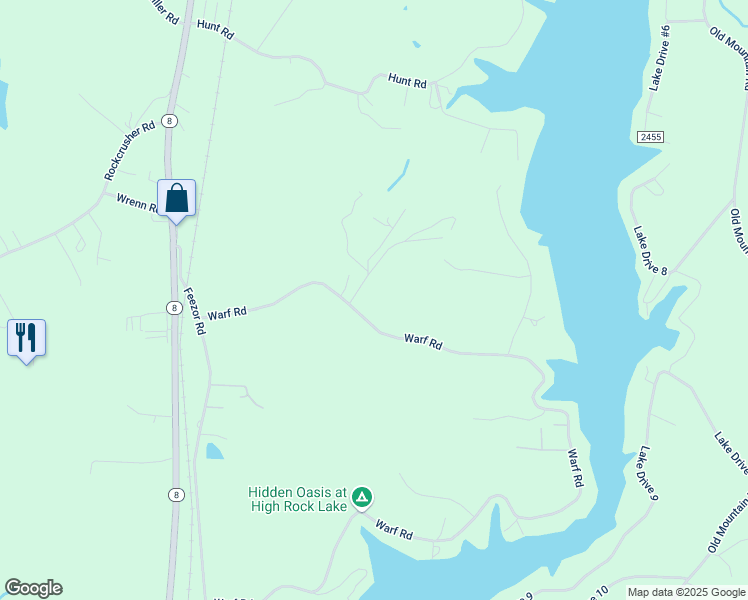 map of restaurants, bars, coffee shops, grocery stores, and more near 589 Warf Road in Lexington