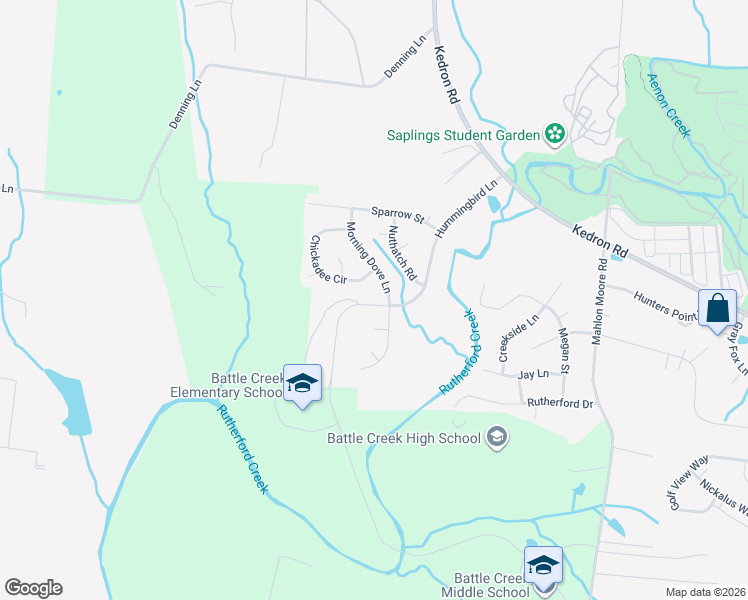 map of restaurants, bars, coffee shops, grocery stores, and more near 4995 Morning Dove Lane in Spring Hill