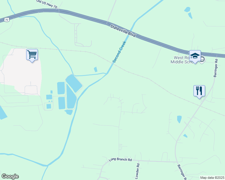 map of restaurants, bars, coffee shops, grocery stores, and more near 1355 Richard Road in Salisbury