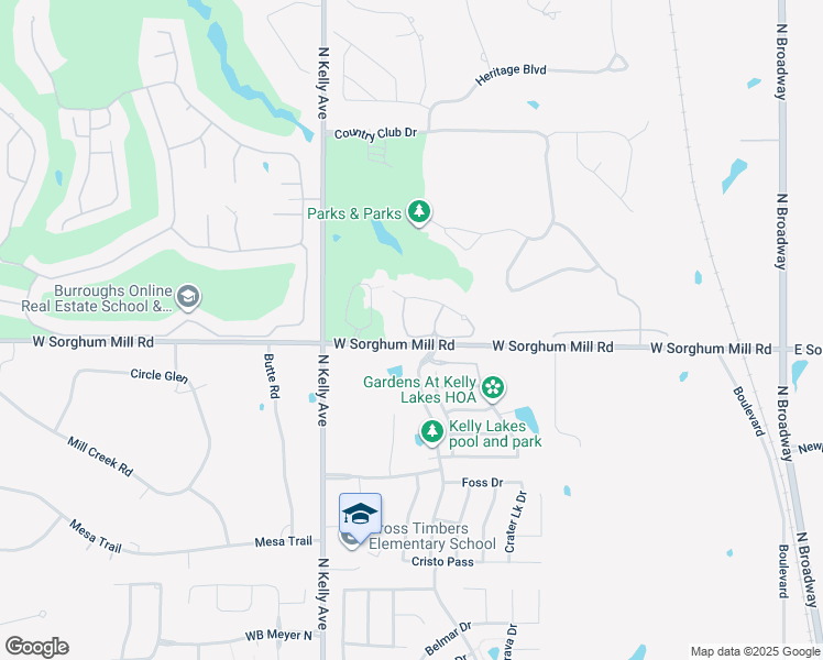 map of restaurants, bars, coffee shops, grocery stores, and more near 711 Inverary Drive in Edmond