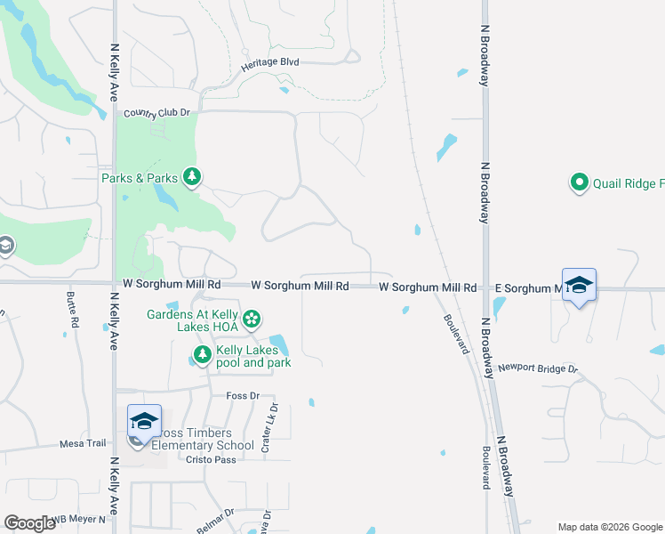map of restaurants, bars, coffee shops, grocery stores, and more near 349 Saint Claire Drive in Edmond