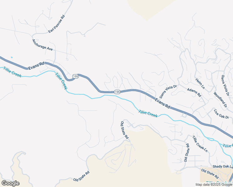 map of restaurants, bars, coffee shops, grocery stores, and more near 1185 Evans Road in Wofford Heights